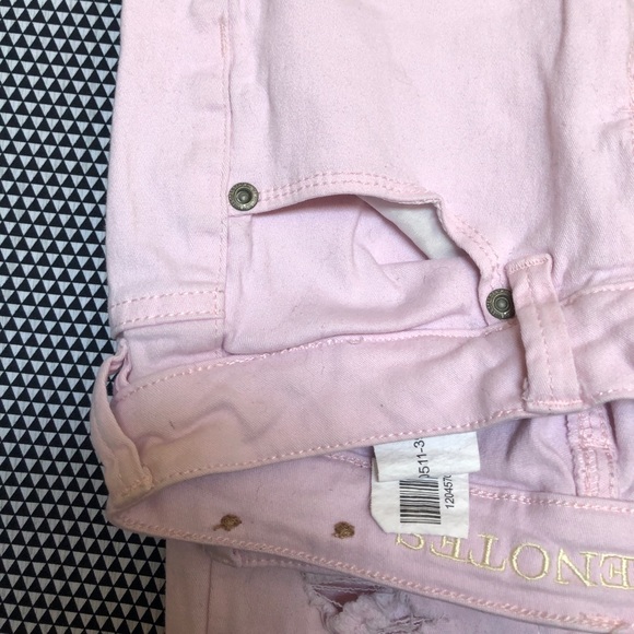 Pink, Distressed, Skinny Pants. - Picture 6 of 8